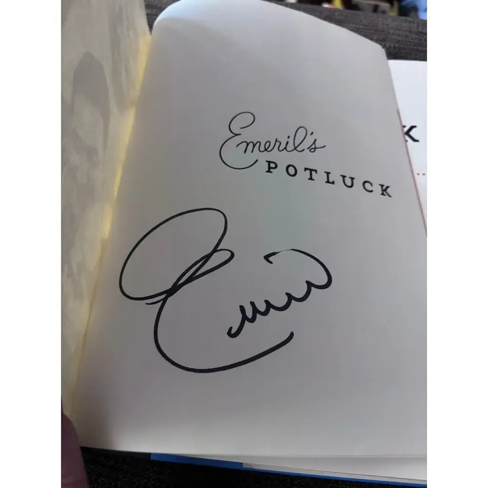 SIGNED Emeril's Potluck Comfort Food W/ Kicked-Up Attitude Emeril Lagasse 1st Ed